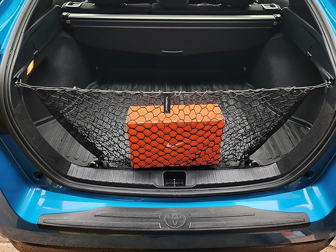 Envelope Style Automotive Elastic Trunk Mesh Cargo Net for Toyota Prius 2016-2024 - Premium Trunk Organizer and Storage - Luggage Net for Sedan - Best Car Organizer for Toyota Prius (XW50)