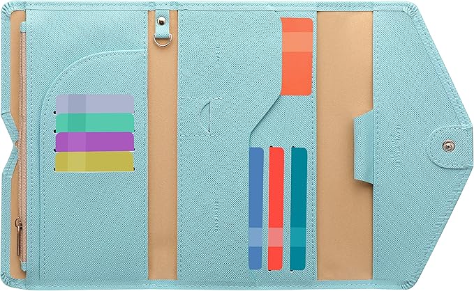 ZOPPEN Mulit-purpose Rfid Blocking Passport Holder Travel Wallet (Ver.4) Passport and Vaccine Card Holder ComboTri-fold Document Organizer Travel Essentials