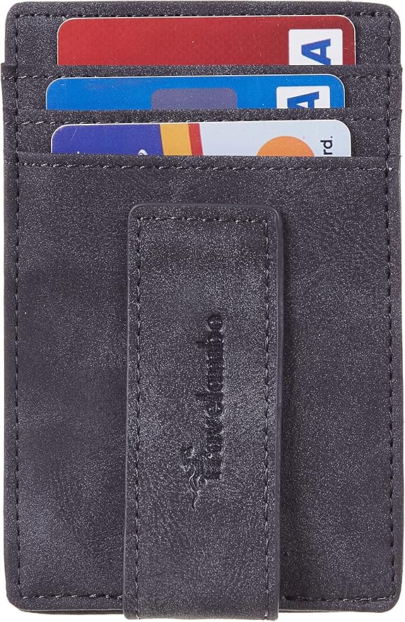 Travelambo Money Clip for Men Magnetic Front Pocket Wallet Slim Wallet Minimalist Card Holder RFID Blocking (Deep Grey)
