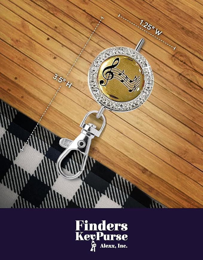 Women’s Bag Charm Key Finder, Car Keychain Hook, Cute Purse Organizer & Tote Bag Accessories, Gifts for Mom - Bling