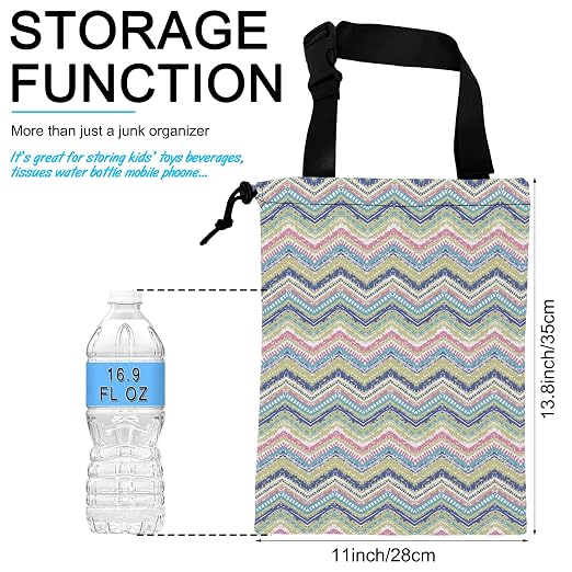 Car Garbage Bag Hanging Car Trash Can for Back Seat with Drawstring