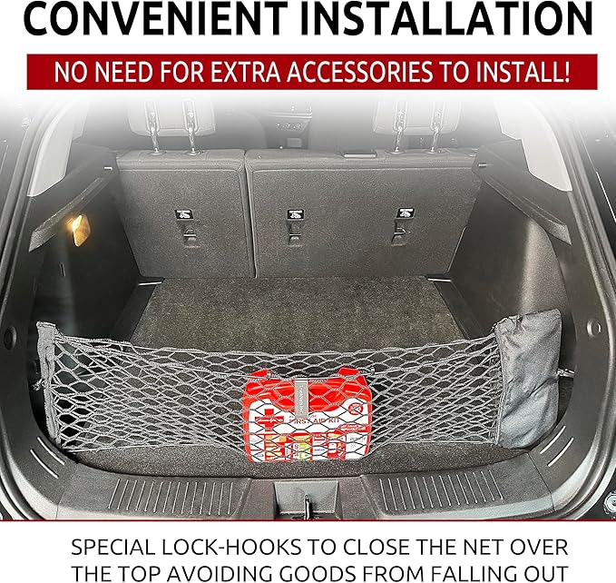 Envelope Style Automotive Elastic Trunk Mesh Cargo Net for Chevrolet Trax 2025-2026 - Premium Trunk Organizer and Storage - Luggage Net for Crossover - Best Car Organizer for Chevrolet Trax