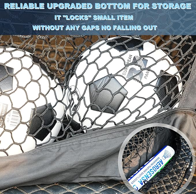 Envelope Style Cargo Net Compatible with Chevrolet Chevy Tahoe, GMC Yukon New 2026 2025 2024 2023 2022 2021 2020 2019 2018 2017 2016 2015 Upgraded SUV Trunk Car Rear Tailgate Netting