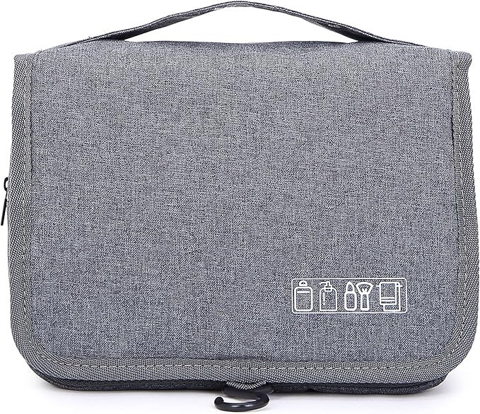 Sechunk Toiletry Bag Water-Resistant Makeup Cosmetic Bag Travel Organizer for Accessories Travel Bag with Hanging Hook