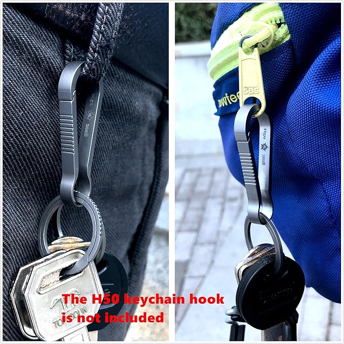 BANG TI Titanium Quick Release Side Pushing Key Rings Labor Saving Bulk Kit