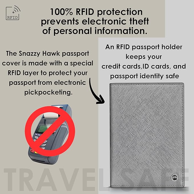 2 Passport Holder - Travel Essentials, RFID Blocking Wallet Credit Card Organiser, Plain Accessories Slim Cover For Men & Women | Travel Essentials, RFID Blocking, Wallet, Accessories, Slim Cover