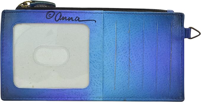 Anna by Anuschka Women's Hand Painted Genuine Leather Organizer Wallet | Hand Painted