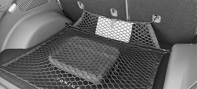 Envelope + Floor Style Elastic Trunk Mesh Cargo Net for Hyundai Ioniq 5 2022-2026 - Premium Trunk Organizer and Storage - Luggage Net for Crossover - Best Car Organizer for Hyundai Ioniq 5