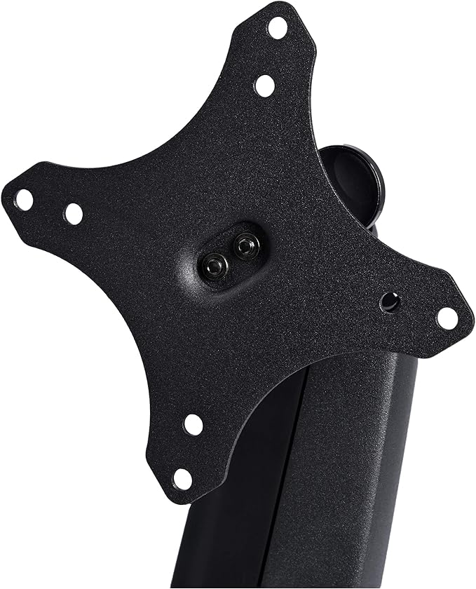 StarTech.com Desk Mount Monitor Arm - Heavy Duty Ergonomic VESA Monitor Arm - Single Display up to 9kg - Full Motion, Height Adjustable, Articulating - Aluminum - C-Clamp/Grommet- Black (ARMPIVOTHDB)