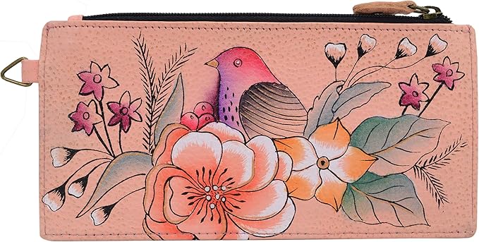 Anna by Anuschka Women's Hand Painted Genuine Leather Organizer Wallet | Hand Painted
