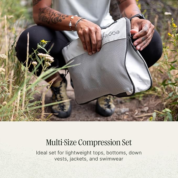 Eagle Creek Pack-It Isolate Compression - Lightweight Cube for Optimizing Luggage Space - Easy-Grab Zipper - Convenient Top Handle - Recycled Materials - Small