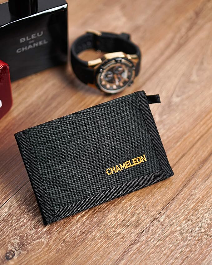 Chameleon Bifold Mens Nylon Wallet-Military Tactical Men Wallet- Canvas Thin Front Pocket Travel Bi-Fold Wallet-Best Nylon Travel Pouch