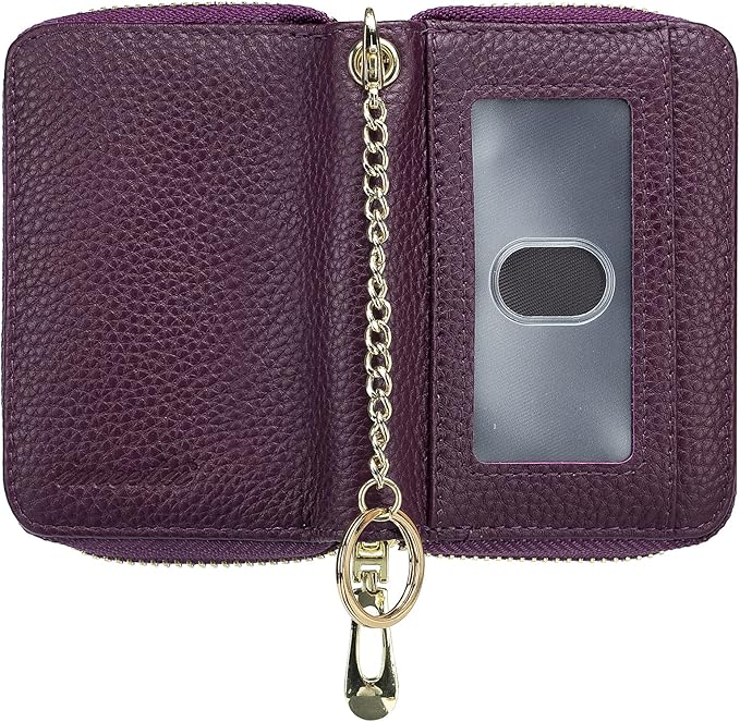 imeetu Rfid Credit Card Holder,Genuine Leather Businese Card Case,Rfid Blocking Wallet for Women & Men