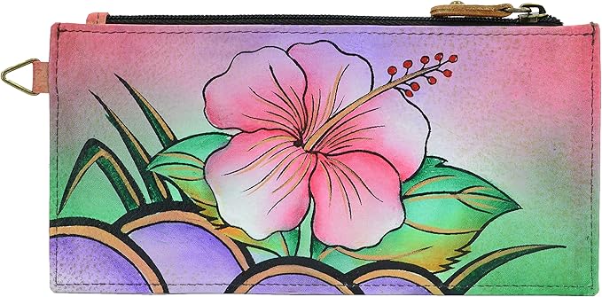 Anna by Anuschka Women's Hand Painted Genuine Leather Organizer Wallet | Hand Painted