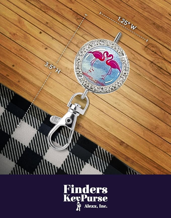 Women’s Bag Charm Key Finder, Car Keychain Hook, Cute Purse Organizer & Tote Bag Accessories, Gifts for Mom - Bling