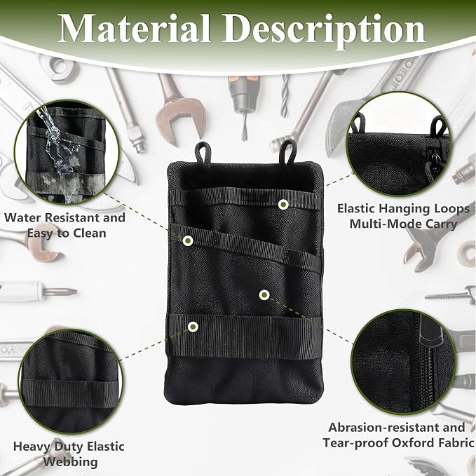 EDC Pouch Oxford Fabric Pocket Organizer with Adjustable Strap EDC Fanny Pack for Travel Running, Secure Zip Pocket for Keys Cards Cash, Holds Flashlight Pocket Knife Multitool Pen