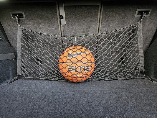 Back Seat Style Automotive Elastic Trunk Mesh Cargo Net for Audi Q5 2018-2025 - Premium Trunk Organizers and Storage - Luggage Net for Crossover - Best Car Organizer for Audi Q5