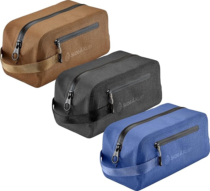 Skog Å Kust DoppSåk Waterproof & Leak-proof Travel Toiletry Bag | Large Blue