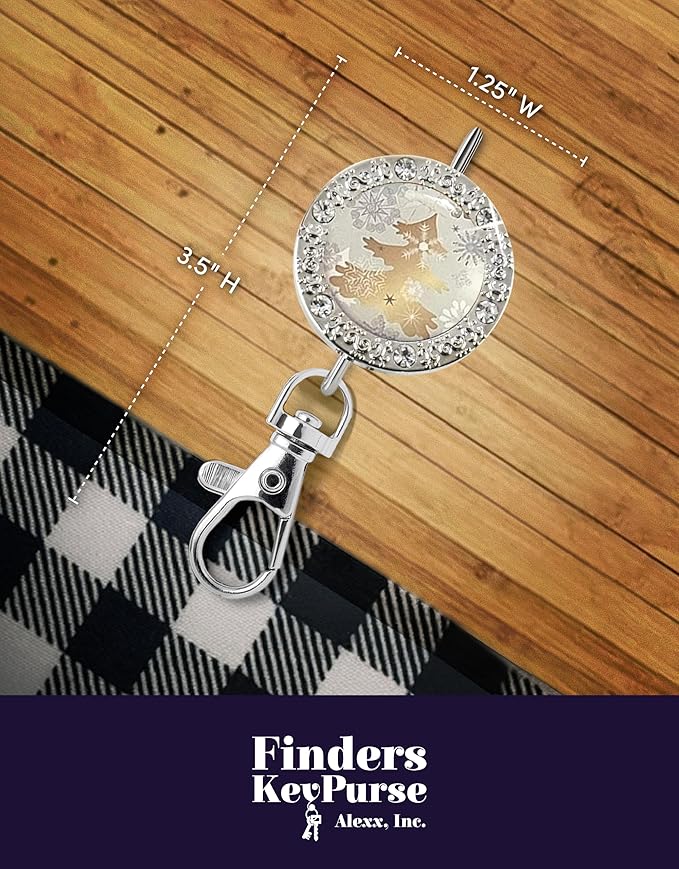 Women’s Bag Charm Key Finder, Car Keychain Hook, Cute Purse Organizer & Tote Bag Accessories, Gifts for Mom - Bling