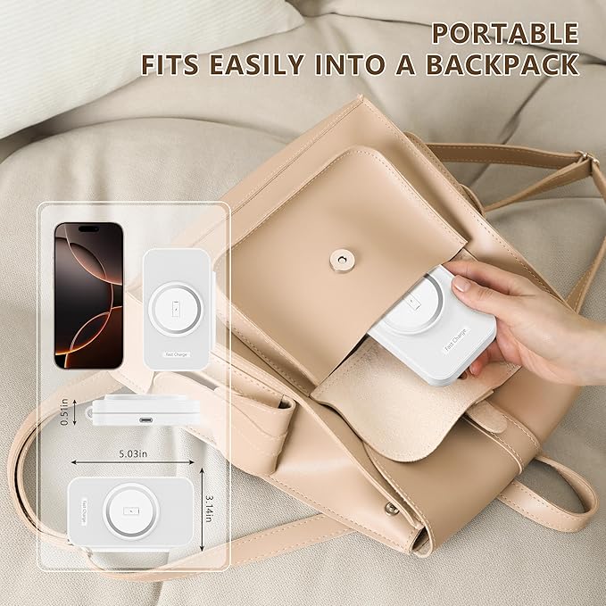 2026 Traveling Portable Wireless Mag-Safe Fast Charging Station,Magnetic 3 in 1 Charger for iPhone 17 16 15 14 13 12 Pro Max Plus,Apple Watch Series & Air pods 4 3 2 Pro-Gifts for Family
