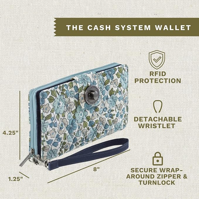 Bella Taylor Cash System Wallet for Envelope Budgeting - RFID Protected - Cash Stuffing Wallet with Detachable Wristlet