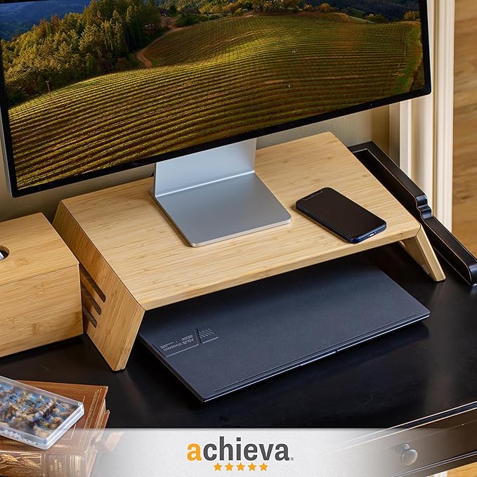 Achieva Bamboo Monitor Stand (71008)