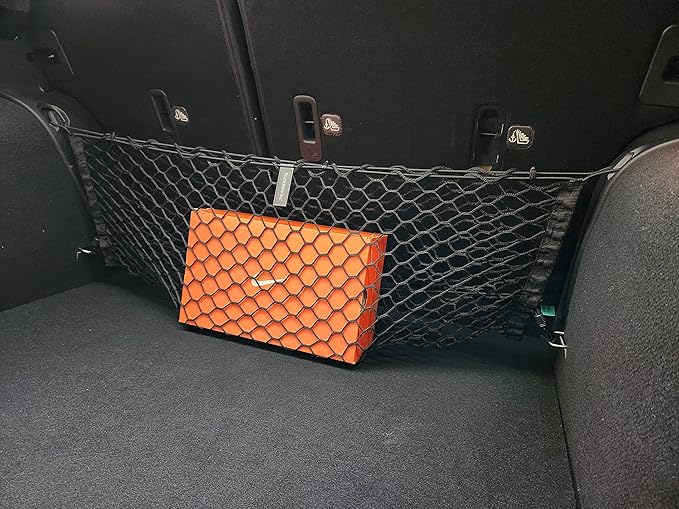 Envelope Style Automotive Elastic Trunk Mesh Cargo Net for Nissan Kicks 2022-2024 - Premium Trunk Organizer and Storage - Luggage Net for Crossover - Best Car Organizer for Nissan Kicks