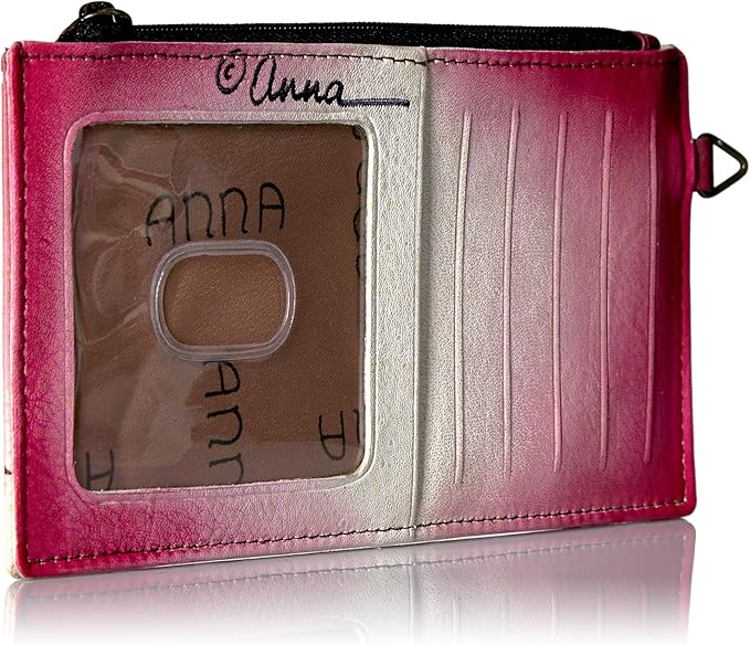 Anna by Anuschka Women's Hand Painted Genuine Leather Organizer Wallet | Hand Painted