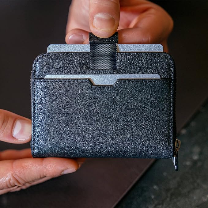 Vaultskin Mayfair Premier Leather Zip Wallet - Ultimate RFID Safety, Streamlined for Style & Functionality for Men and Women
