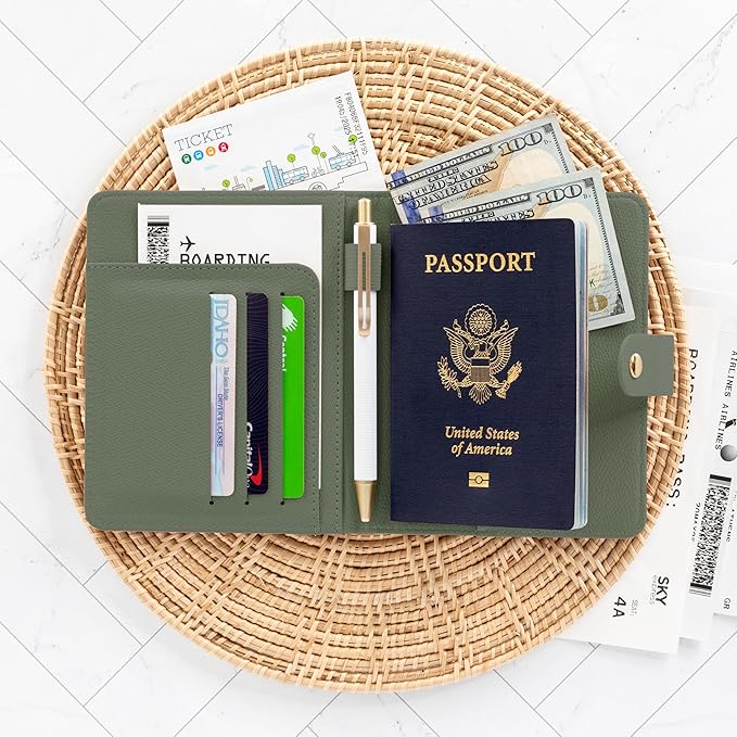 Beautiful Passport Holder for Travel – Cute Cover with Pen Holder to Keep Your Travel Documents Organized & Safe – Quality Passport Wallet for Women & Men and Great for Gifting