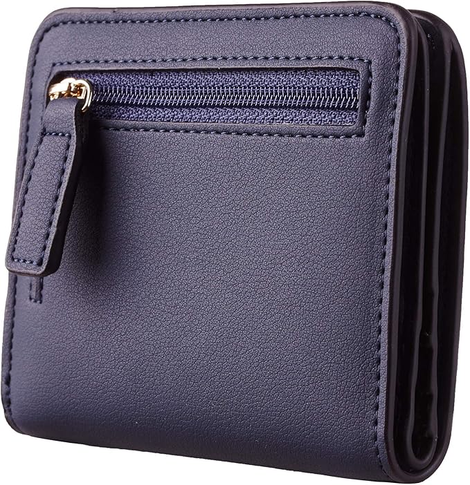 Toughergun Women’s Small Slim Leather Wallet with RFID Protection, Compact Bifold Mini Purse with Clear ID Window