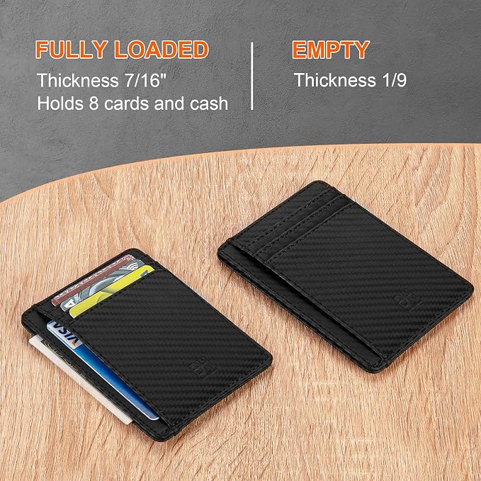 GH GOLD HORSE Slim RFID Blocking Card Holder Minimalist Leather Front Pocket Wallet for Women | Slim