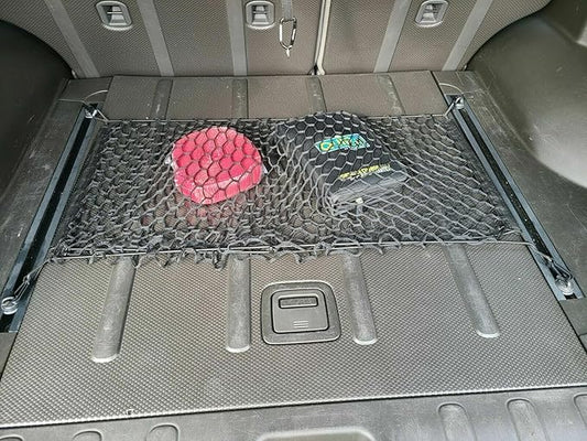 Rear Trunk Organizer Cargo Net for Nissan Xterra 2005-2015 – Floor Style Cargo Net for SUV - Premium Mesh Elastic Car Trunk Organizer Vehicle Carrier Storage – Compatible with Xterra