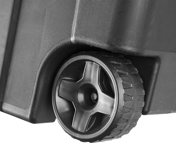 Heavy - Duty 40 Gal Wheeled Storage Bin with Lid, Large Plastic Tote for Garage/Camping/Moving - Black Industrial Storage Container (1)