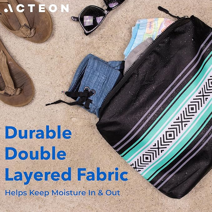 Acteon Water-Resistant Bag - Small Water-Resistant Bags for Swimming & Travel - Water-Resistant Pool & Beach Pouch Sandproof - Dry Bags for Travel, Towels, Swimsuit, Small Laundry & Toiletries