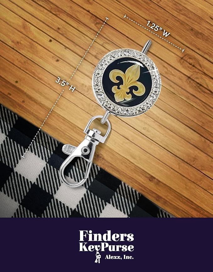 Women’s Bag Charm Key Finder, Car Keychain Hook, Cute Purse Organizer & Tote Bag Accessories, Gifts for Mom - Bling