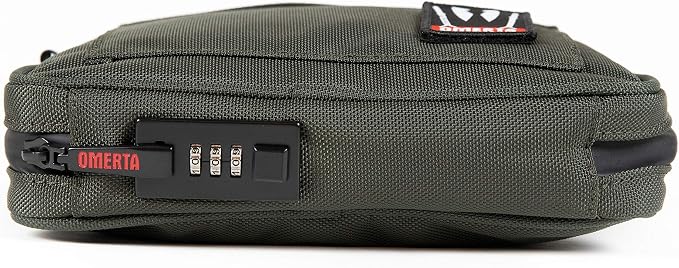 DIME BAGS Lockable Odor Sealing Padded Pouch, 3-Digit Combo Lock & Hidden Storage Pocket, Carbon Lined Scent Protection Boss