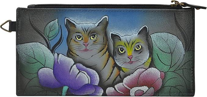 Anna by Anuschka Women's Hand Painted Genuine Leather Organizer Wallet | Hand Painted
