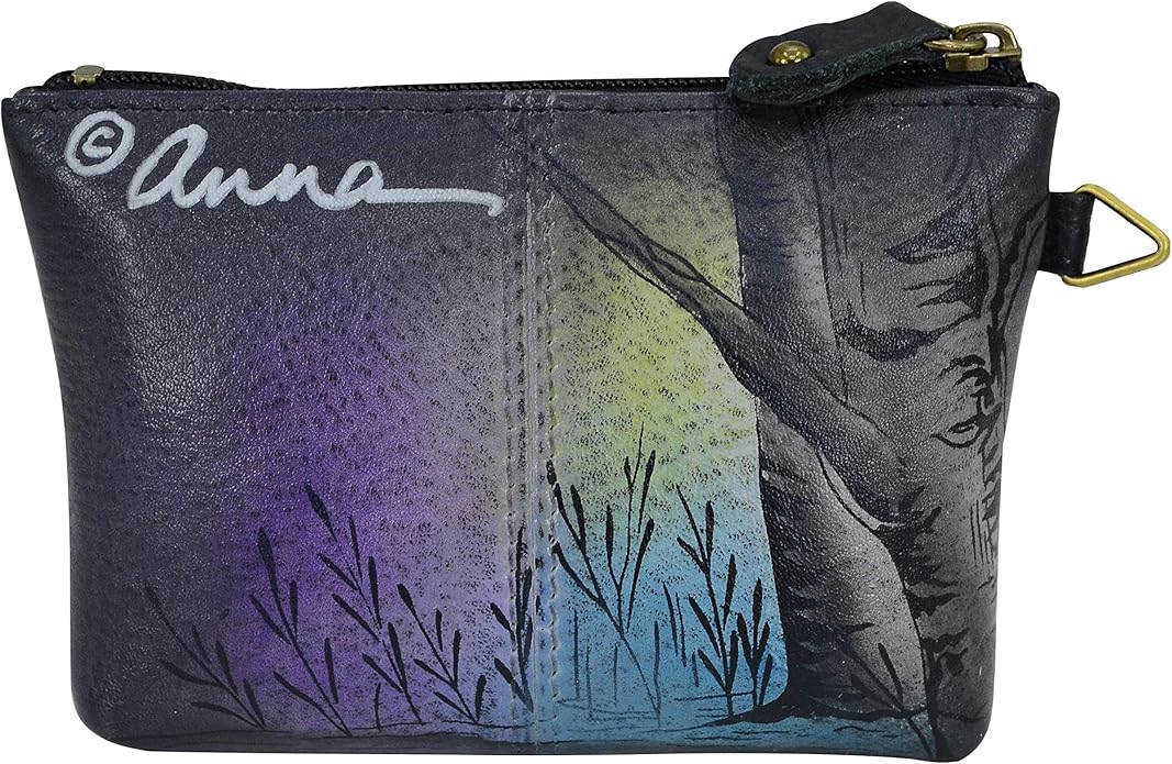 Anna by Anuschka Women's Hand Painted Leather Coin Pouch Purse