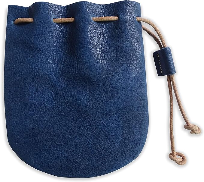 Fantastic Workmanship Genuine Leather Drawstring Coin Purse