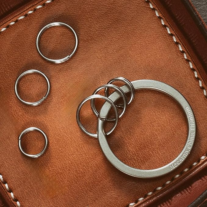 MecArmy Titanium 3pcs/4pcs/7pcs/18pcs Key Rings Keychain Large Small Split Rings