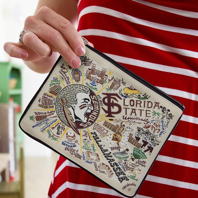 catstudio Florida State University Zipper Pouch Purse | FSU Alumni Gifts - Holds Your Phone, Coins, Pencils, Makeup, Dog Treats, & Tech Tools
