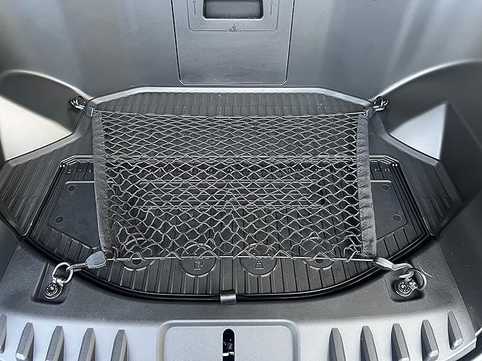 Floor Style Automotive Elastic Frunk Mesh Cargo Net for Ford F-150 Lightning 2022-2025 - Premium Frunk Organizer and Storage - Luggage Net for Pickup Truck - Best Car Organizer