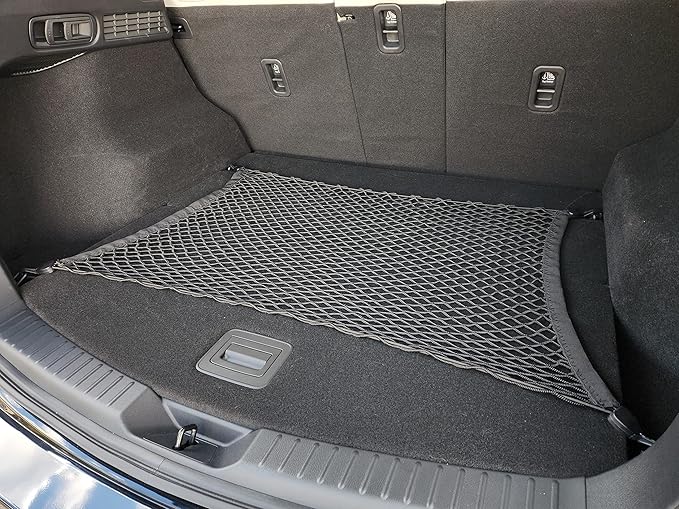 Floor Style Automotive Elastic Trunk Mesh Cargo Net for Mazda CX5 S Carbon Premium Turbo 2023-2025 - Premium Trunk Organizer and Storage - Luggage Net for Crossover - Car Organizer for Mazda CX5