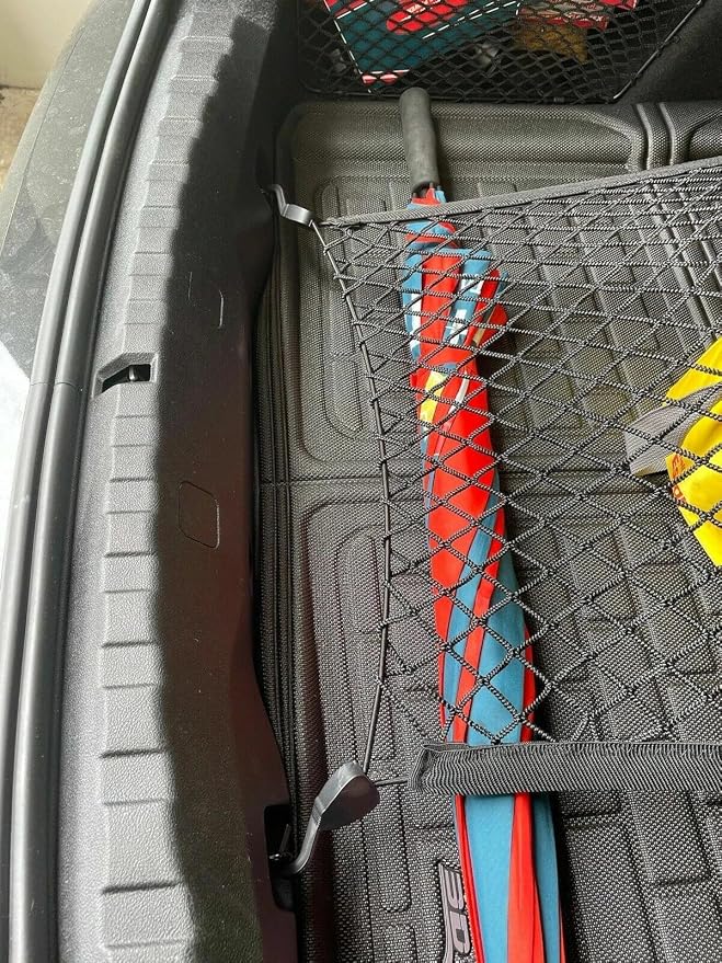 Rear Trunk Organizer Cargo Net for BMW 3-Series 1999-2026 – Floor Style Cargo Net for Sedan – Premium Mesh Car Trunk Organizer Vehicle Carrier Storage – Compatible with 3-Series