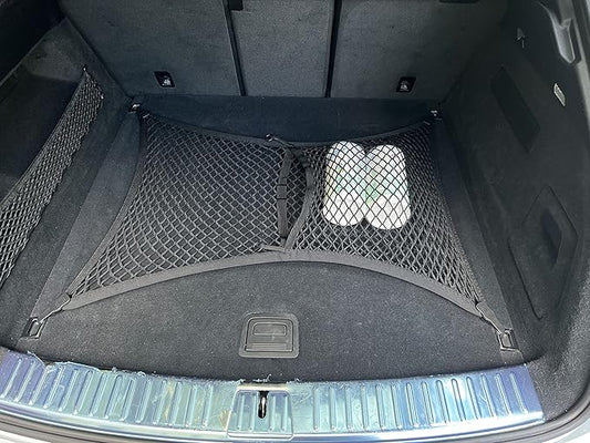 Floor Style Automotive Elastic Trunk Mesh Cargo Net for Porsche Cayenne 2019-2025 - Premium Trunk Organizers and Storage - Luggage Net for Crossover - Best Car Organizer for Porsche Cayenne Coupe