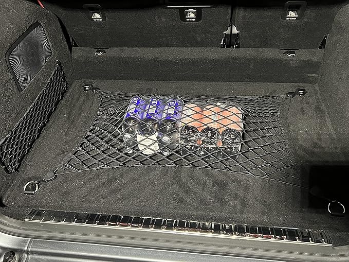 Floor Style Automotive Elastic Trunk Mesh Cargo Net for Mercedes Benz G 500 G 550 G63 2019-2025 - Premium Trunk Organizer and Storage - Luggage Net for SUV - Best Car Organizer Mercedes Benz W463