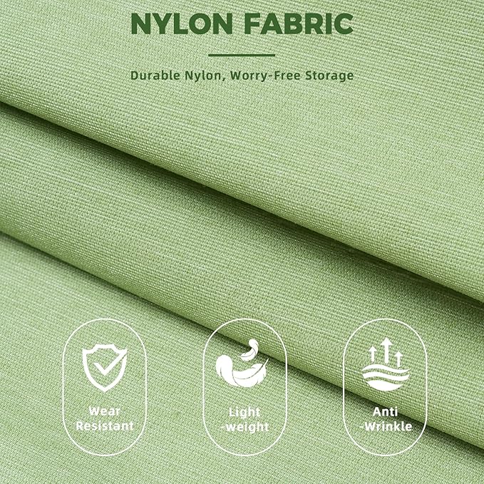 BAGAIL 6 Set Lightweight Compression Packing Cubes with Packing List, Anti-Tearing Expandable Organizer Bags for Travel, Matcha Green