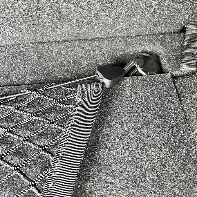 Rear Trunk Organizer Cargo Net for BMW i3 2014-2021 - Floor Style Cargo Net for Hatchback - Premium Mesh Elastic Car Trunk Organizer Vehicle Carrier Storage - Compatible with BMW i3