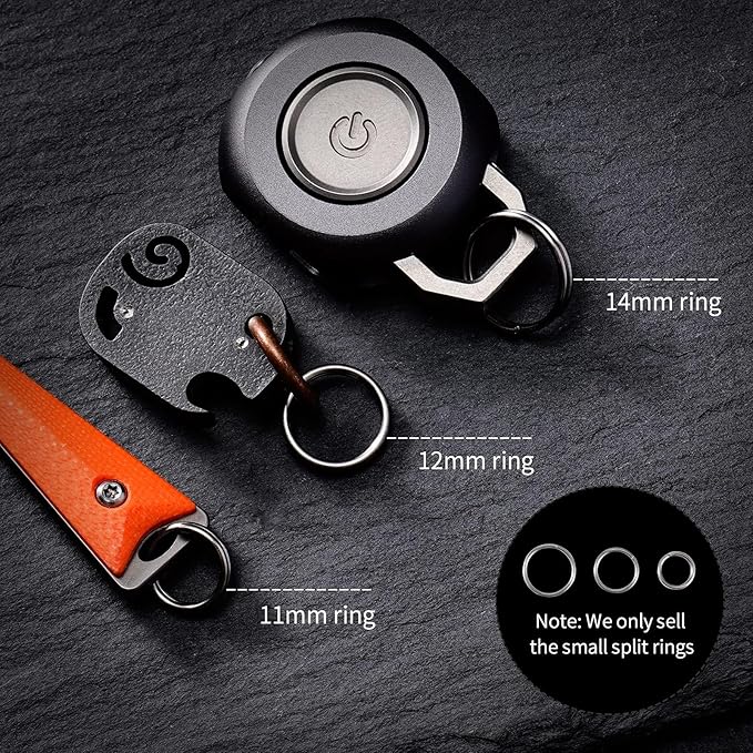 MecArmy Titanium 3pcs/4pcs/7pcs/18pcs Key Rings Keychain Large Small Split Rings